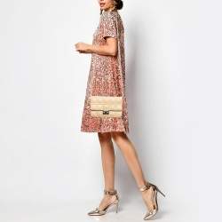 Pre Owned Dior Beige Cannage Leather Miss Dior Promenade Chain Bag