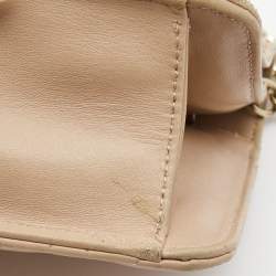 Pre Owned Dior Beige Cannage Leather Miss Dior Promenade Chain Bag
