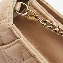 Pre Owned Dior Beige Cannage Leather Miss Dior Promenade Chain Bag