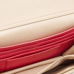 Pre Owned Dior Beige Cannage Leather Miss Dior Promenade Chain Bag