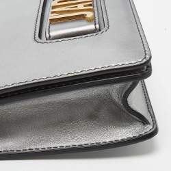Dior Silver Leather J’adior Flap Shoulder Bag                