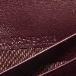 Dior Burgundy Oblique Canvas and Leather Saddle Card Holder