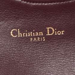 Dior Burgundy Oblique Canvas and Leather Saddle Card Holder