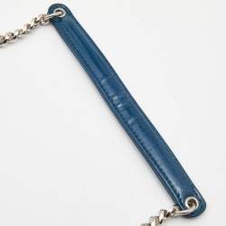 Pre Owned Dior Blue Patent Leather Miss Dior Promenade Chain Pouch