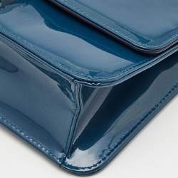 Pre Owned Dior Blue Patent Leather Miss Dior Promenade Chain Pouch