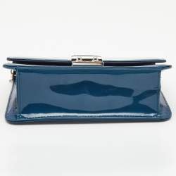 Pre Owned Dior Blue Patent Leather Miss Dior Promenade Chain Pouch