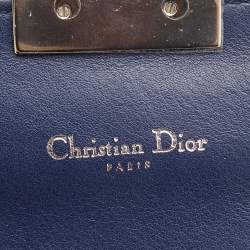 Pre Owned Dior Blue Patent Leather Miss Dior Promenade Chain Pouch
