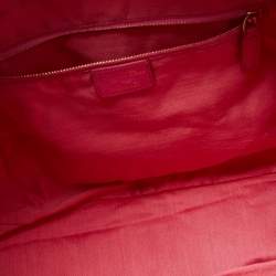 Pre Owned Dior Pink Cannage Canvas Lady Dior Hobo