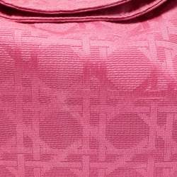 Pre Owned Dior Pink Cannage Canvas Lady Dior Hobo