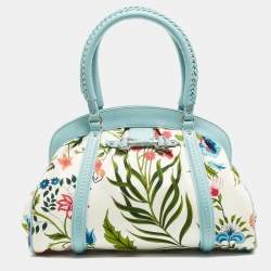 Dior Multicolor Floral Fabric and Leather My Dior Frame Satchel