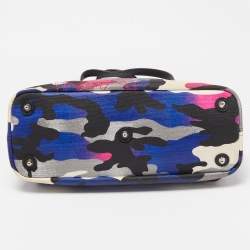 Pre Owned Dior Multicolor Camouflage Coated Canvas and Leather Anselm Reyle Tote 