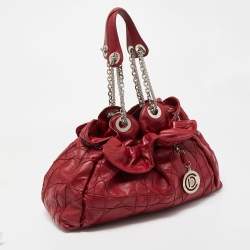 Pre Owned Dior Red Cannage Leather Le Trente Hobo