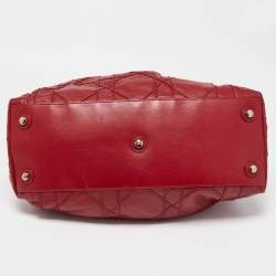 Pre Owned Dior Red Cannage Leather Le Trente Hobo