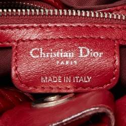 Pre Owned Dior Red Cannage Leather Le Trente Hobo