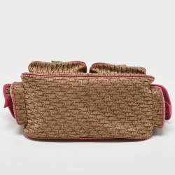 Pre Owned Dior Beige/Pink Oblique Canvas and Leather Street Chic Tote