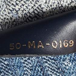 Pre Owned Dior Blue Oblique Denim Large Book Tote