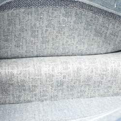 Pre Owned Dior Blue Oblique Denim Large Book Tote