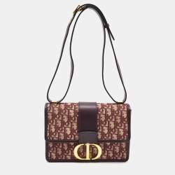 Dior - Authenticated 30 Montaigne Box Handbag - Cloth Navy for Women, Very Good Condition