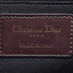 Pre Owned Dior Burgundy Oblique Canvas and Leather 30 Montaigne Shoulder Bag