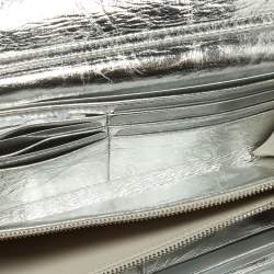 Pre Owned Dior Silver Leather Diorama Wallet On Chain
