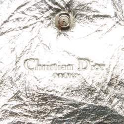 Pre Owned Dior Silver Leather Diorama Wallet On Chain