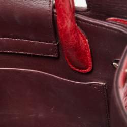 Pre Owned Dior Red Ostrich Small Diorever Tote