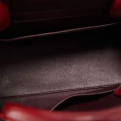 Pre Owned Dior Red Ostrich Small Diorever Tote