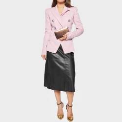 Pre Owned Dior Bronze Foil Leather Frame Clutch