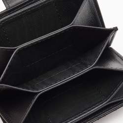 Pre Owned Dior Black Cannage Patent Leather Lady Dior 5 Gusset Card Holder