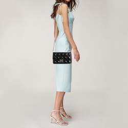 Pre Owned Dior Black Cannage Patent Leather Miss Dior Promenade Chain Bag