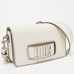 Pre Owned Dior Off White Leather Dio(r)evolution Shoulder Bag