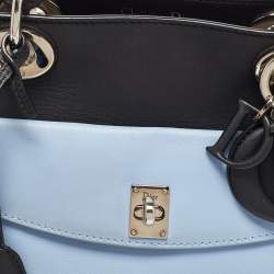 Pre Owned Dior Tri Color Leather Large Lady Dior Pocket Tote