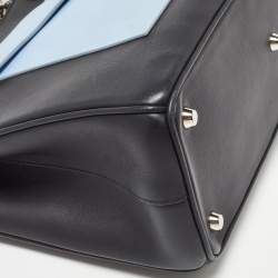 Pre Owned Dior Tri Color Leather Large Lady Dior Pocket Tote