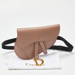 Dior Beige Leather Saddle Convertible Belt Bag