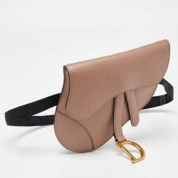 Dior Beige Leather Saddle Convertible Belt Bag