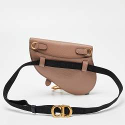 Dior Beige Leather Saddle Convertible Belt Bag