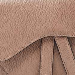 Dior Beige Leather Saddle Convertible Belt Bag