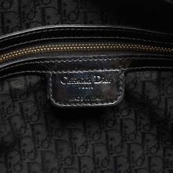 Pre Owned Dior Black Cannage Patent Leather Large Lady Dior Tote