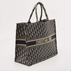 مملوكة مسبقًا Dior Blue Oblique Canvas Large Book Tote