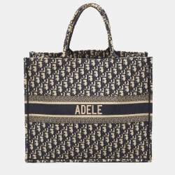 مملوكة مسبقًا Dior Blue Oblique Canvas Large Book Tote