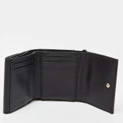 Pre Owned Dior Black Cannage Patent Leather Lady Dior Card Holder