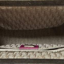 مملوكة مسبقًا Dior Purple Woven Leather Medium Limited Edition Samourai 1947 Frame Bag