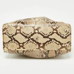 Pre Owned Dior Beige Python Le Trente Shoulder Bag