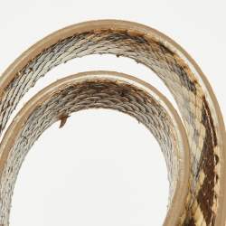 Pre Owned Dior Beige Python Le Trente Shoulder Bag