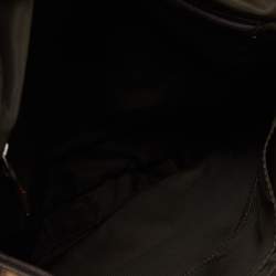 Pre Owned Dior Brown Oblique Canvas and Leather CD Logo Flap Hobo