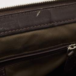Dior Brown Oblique Coated Canvas And Leather Trotter Romantique Satchel