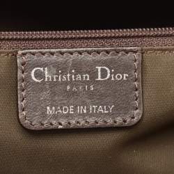 Dior Brown Oblique Coated Canvas And Leather Trotter Romantique Satchel