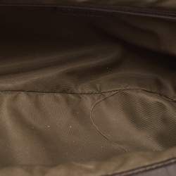 Dior Brown Oblique Coated Canvas And Leather Trotter Romantique Satchel