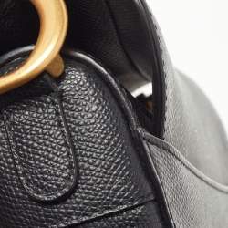 Dior Black Leather Mini Saddle Bag