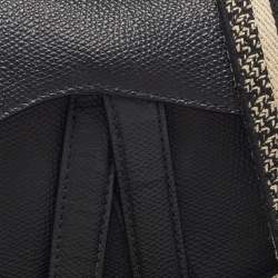 Dior Black Leather Mini Saddle Bag